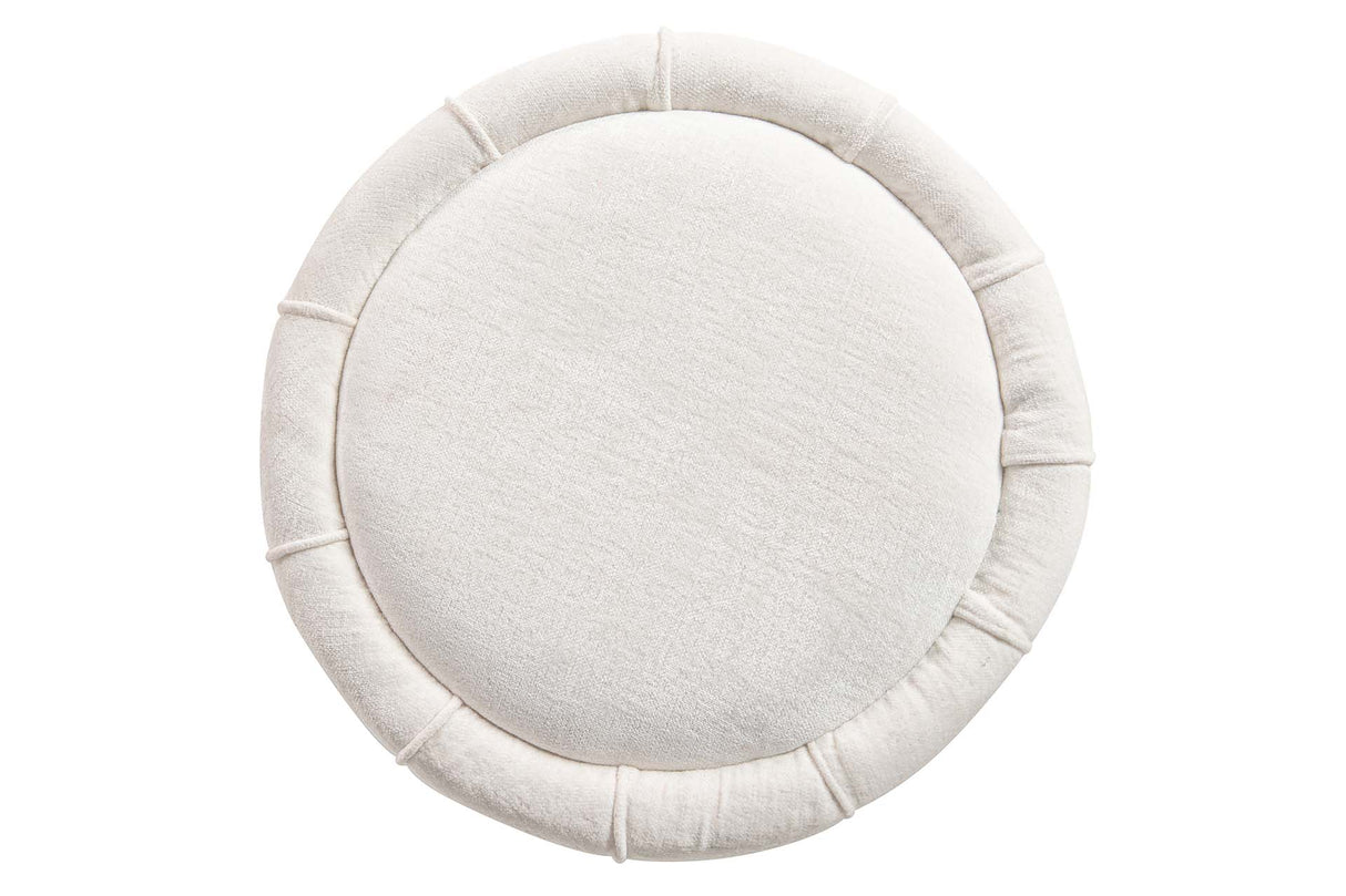 PUFF VELVET BLANCO GRIS 40x40x44 CM