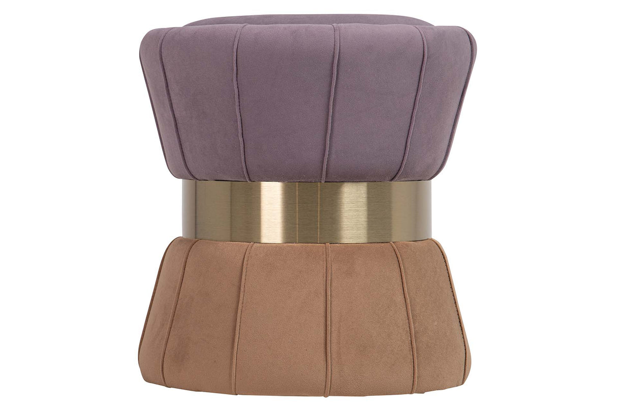 Puff Velvet Orange Morado 40x40x44 cm