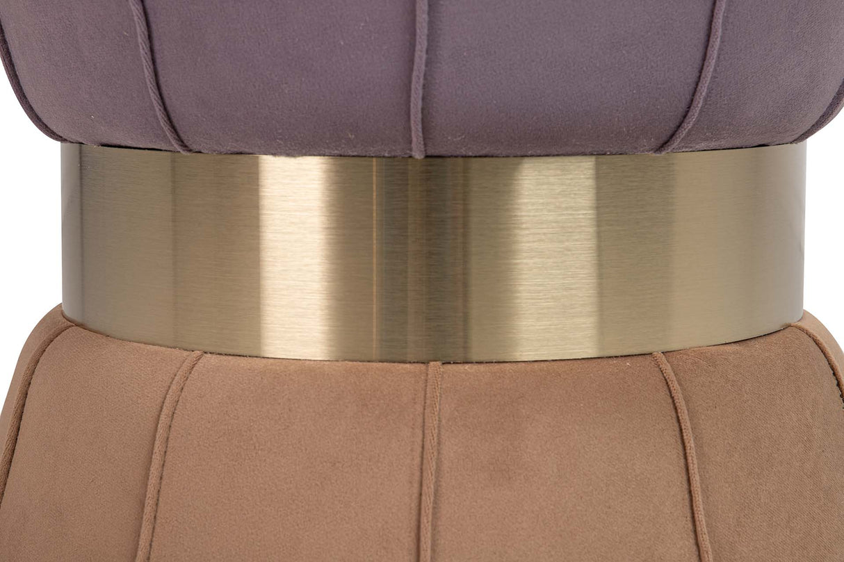 Puff Velvet Orange Morado 40x40x44 cm