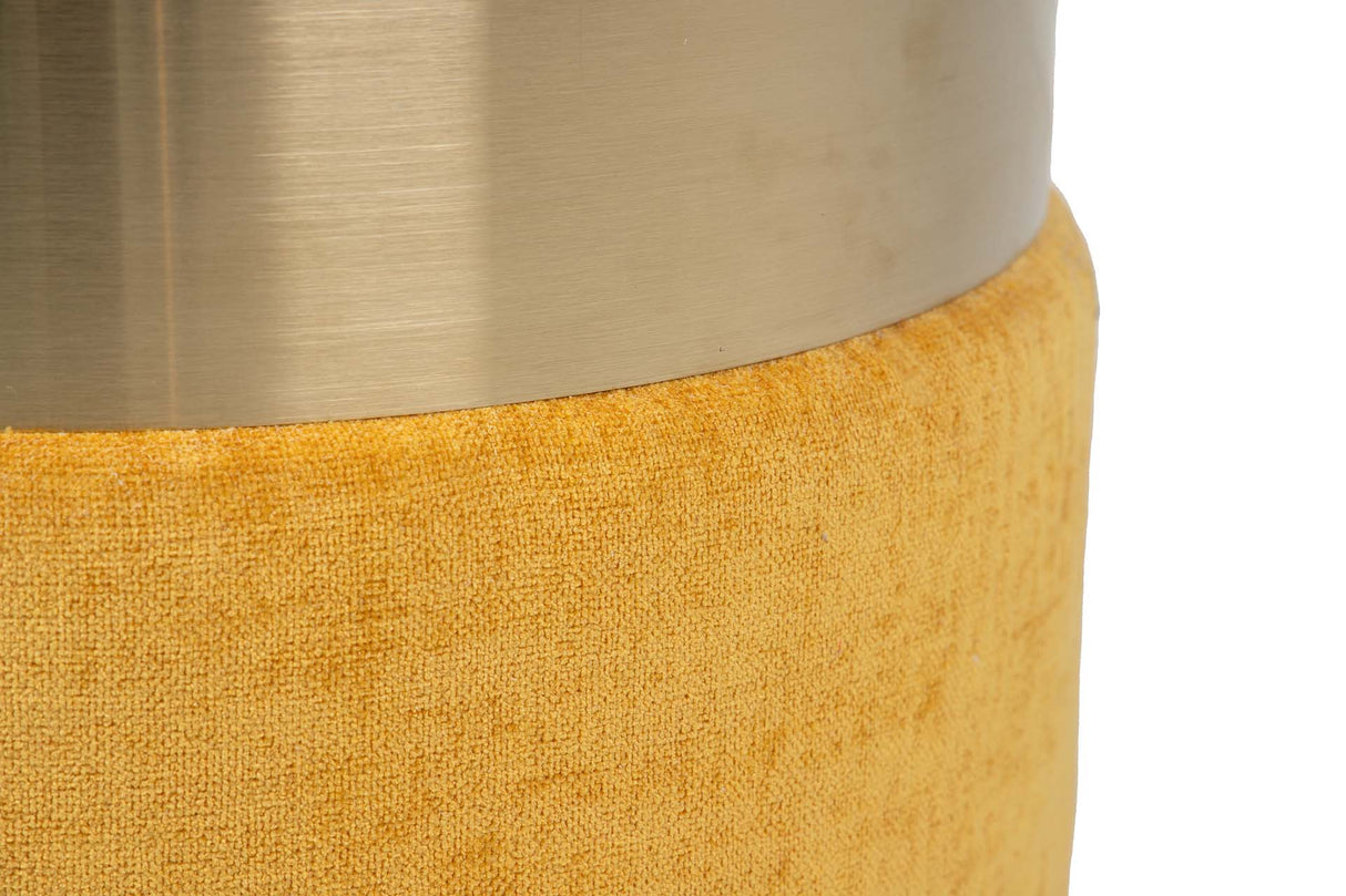 PUFF POLIESTER AZUL AMARILLO 40x40x43 CM