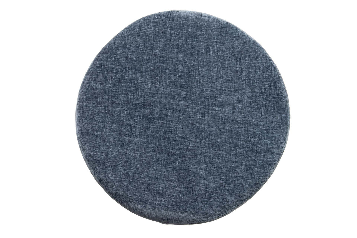 PUFF POLIESTER AZUL AMARILLO 40x40x43 CM