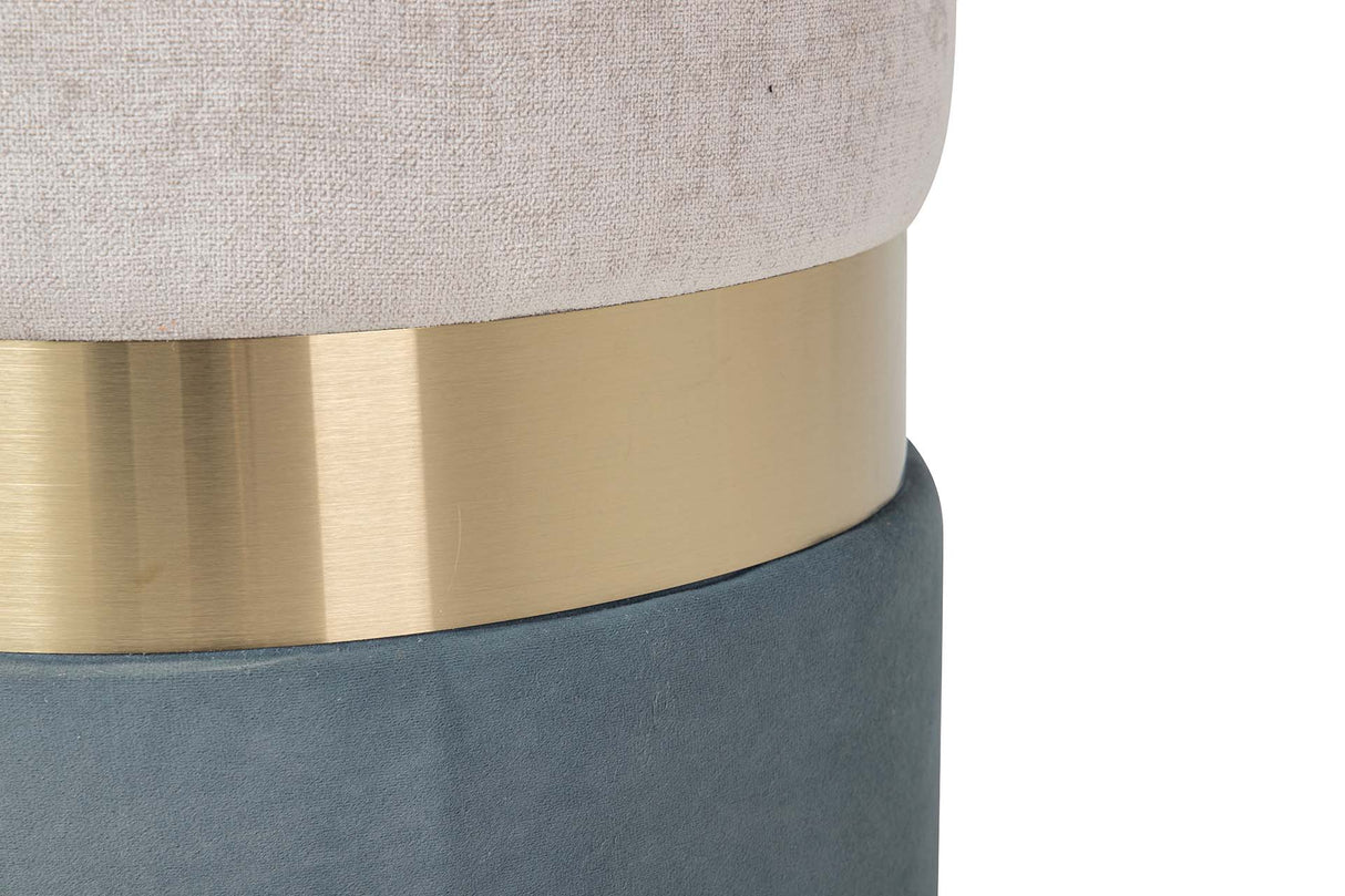 Guff Velvet bleu gris 40x40x43 cm