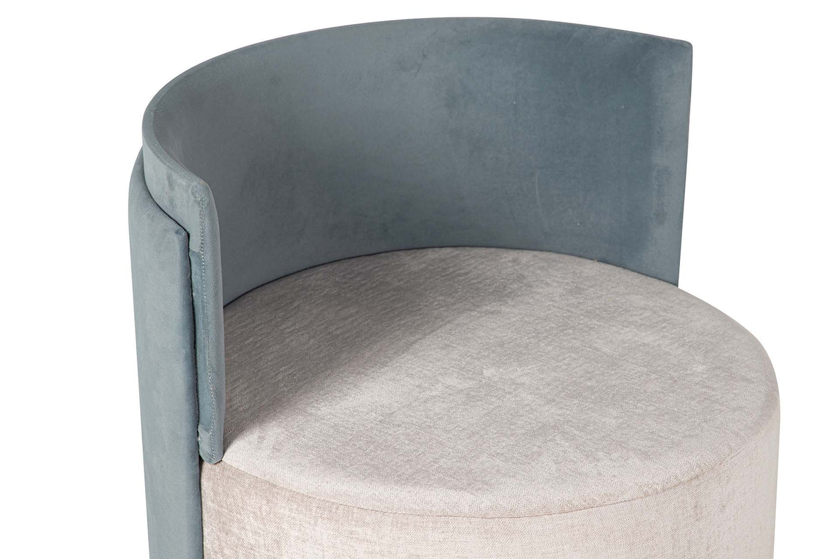 SET BUTACA Y PUFF VELVET 61x61x70 40x40x40 CM