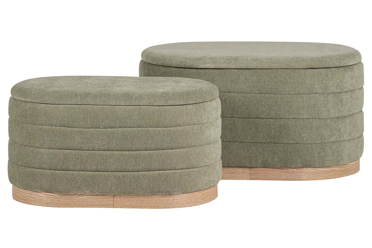 SET 2 PUFFS LINO MADERA 83x48x42 69x38x35 CM