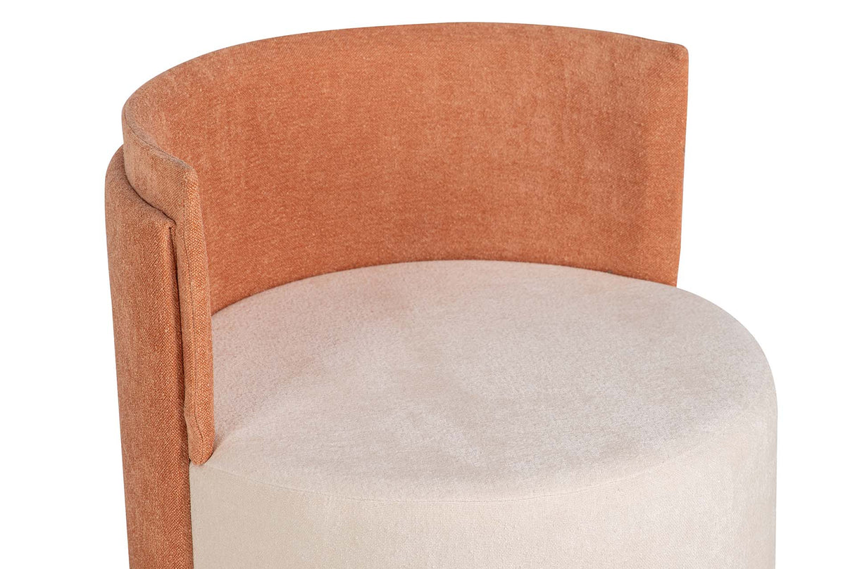 SET BUTACA Y PUFF VELVET 61x61x70 40x40x40 CM