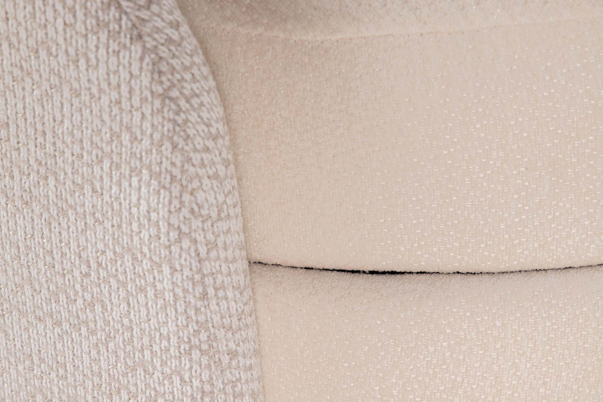 PUFF VELVET CHENILLA BEIGE 70x54x48 CM