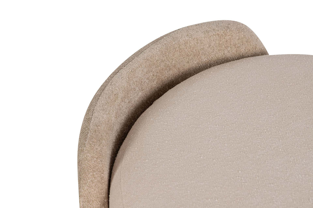 PUFF VELVET CHENILLE BEIGE 70x54x48 CM