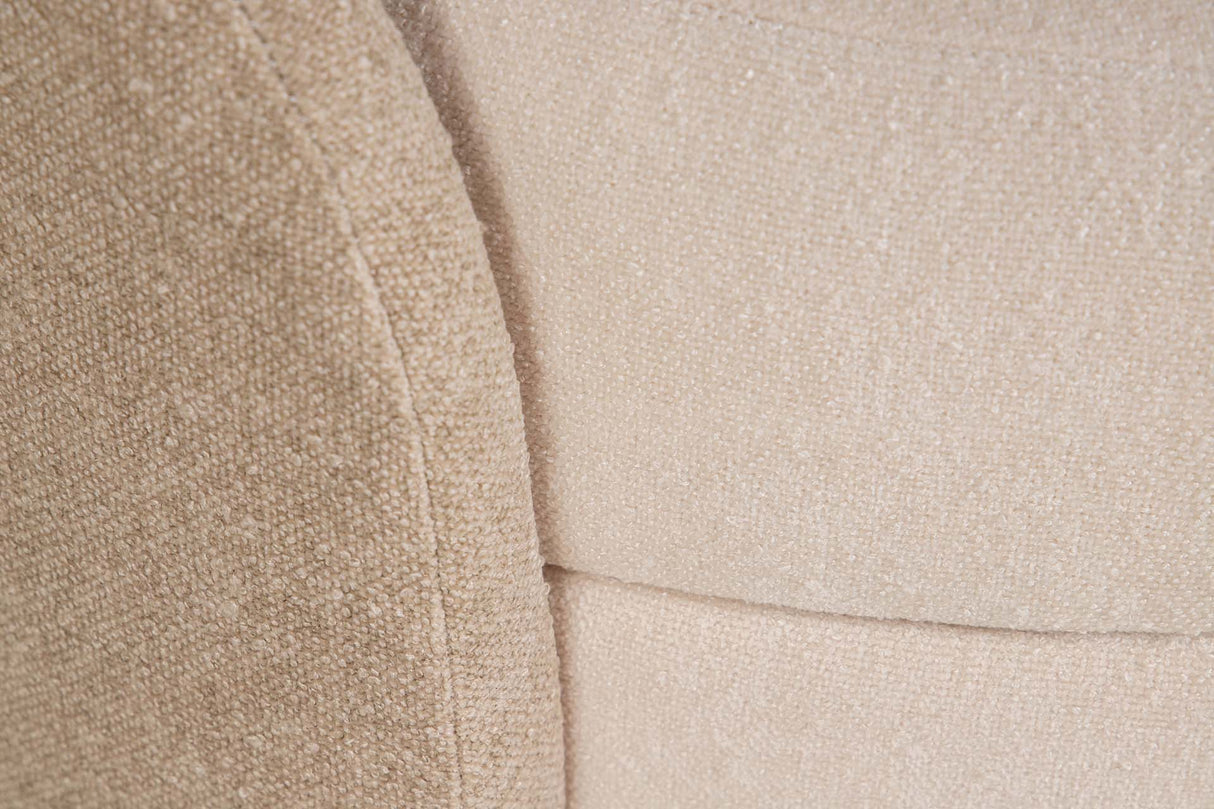 PUFF VELVET CHENILLE BEIGE 70x54x48 CM