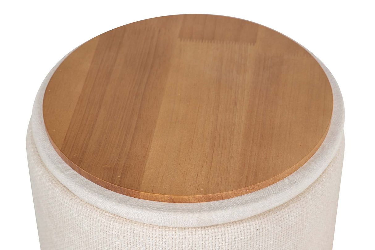 SET 2 PUFFS VELVET CHENILLA 36x36x44 31x31x38 CM