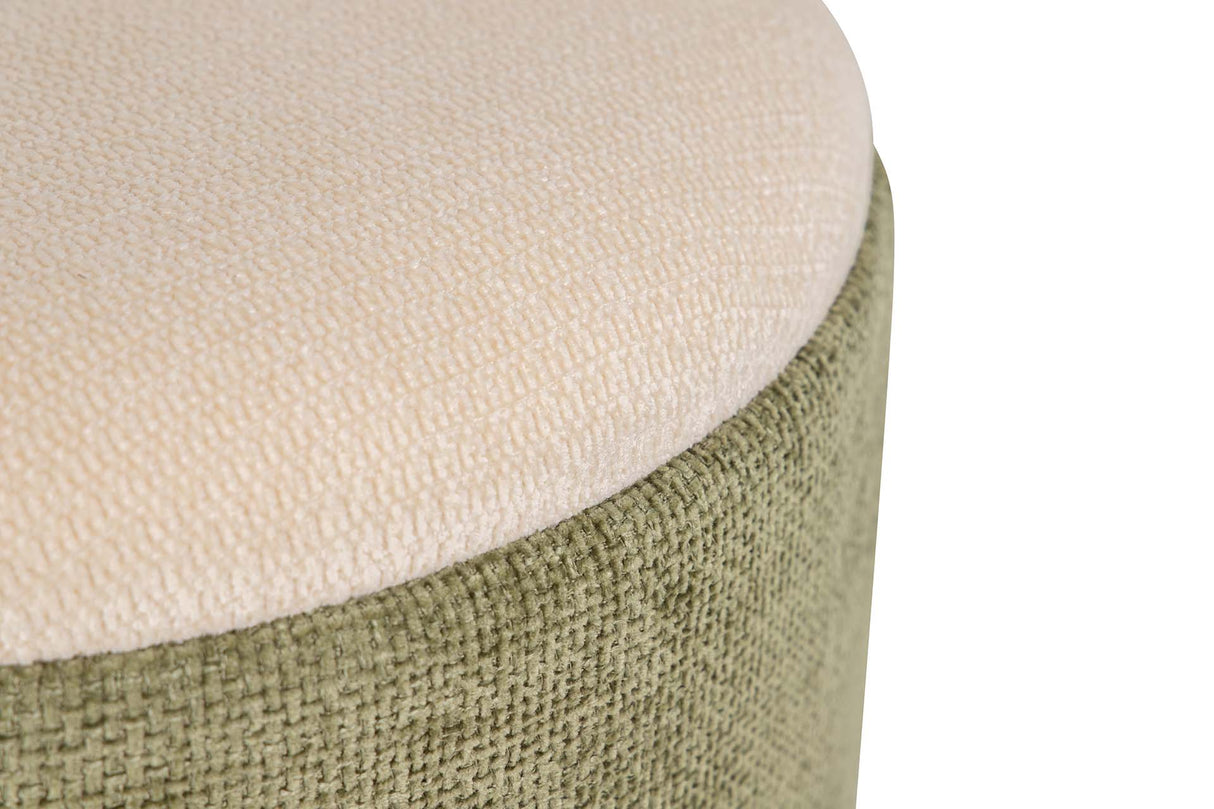 SET 2 PUFFS VELVET CHENILLA 36x36x44 31x31x38 CM