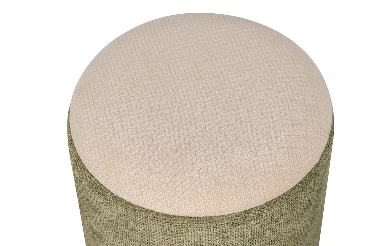 SET 2 PUFFS VELVET CHENILLA 36x36x44 31x31x38 CM