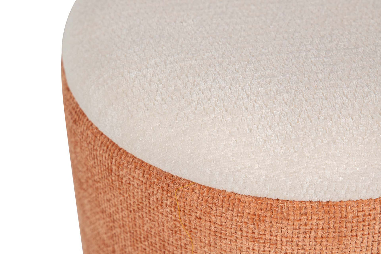 SET 2 PUFFS VELVET CHENILLA 36x36x44 31x31x38 CM