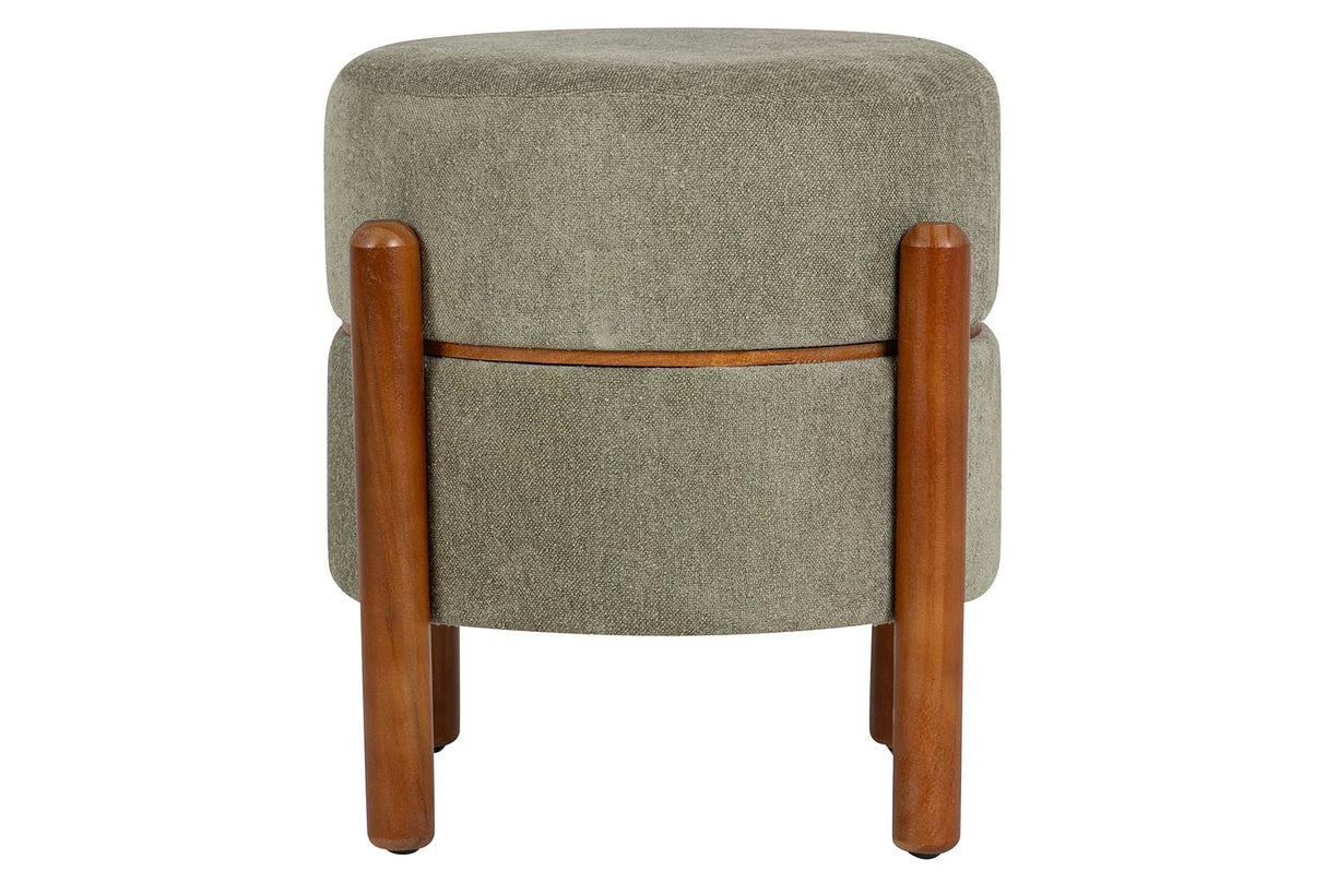 PUFF MADERA VELVET VERDE 40x40x45 CM
