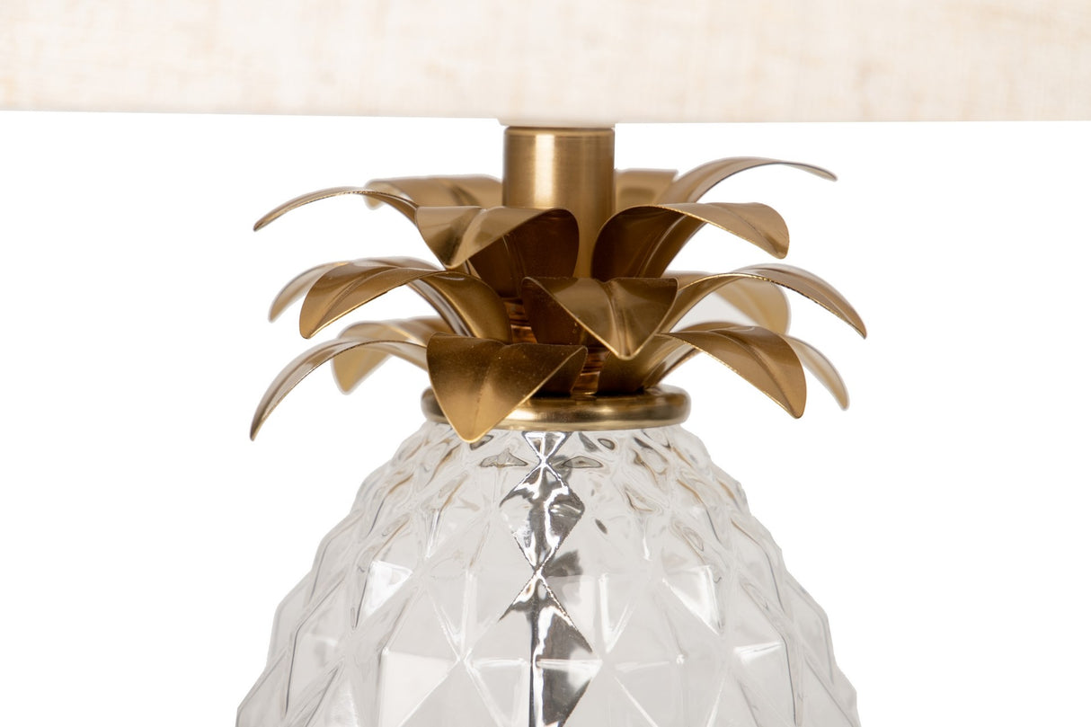 Lâmpada de mesa de cristal de metal 33x33x48 cm