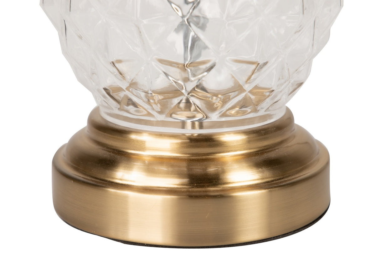 Lâmpada de mesa de cristal de metal 33x33x48 cm