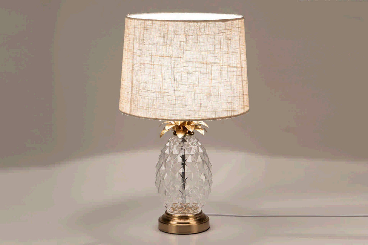 Lâmpada de mesa de cristal de metal 33x33x48 cm