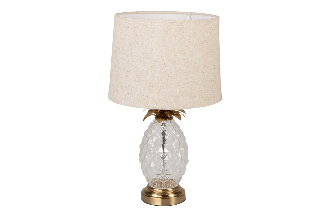 Lâmpada de mesa de cristal de metal 33x33x48 cm