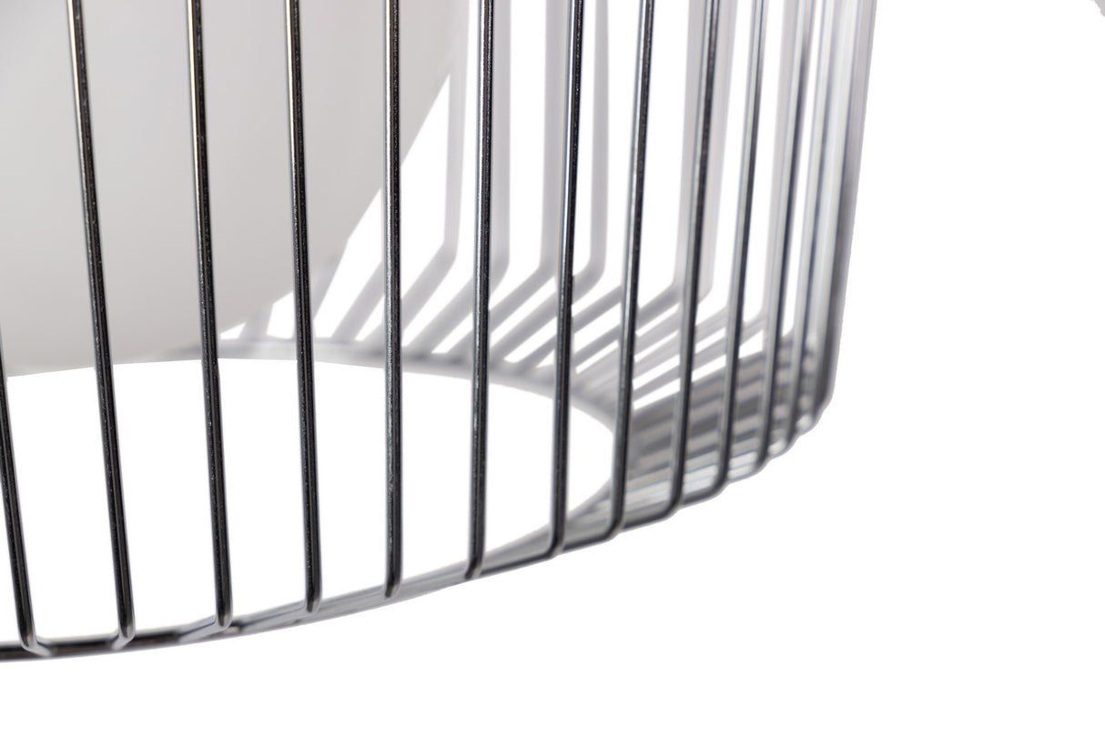 Lâmpada de telhado de metal de prata branco 38x38x23 cm