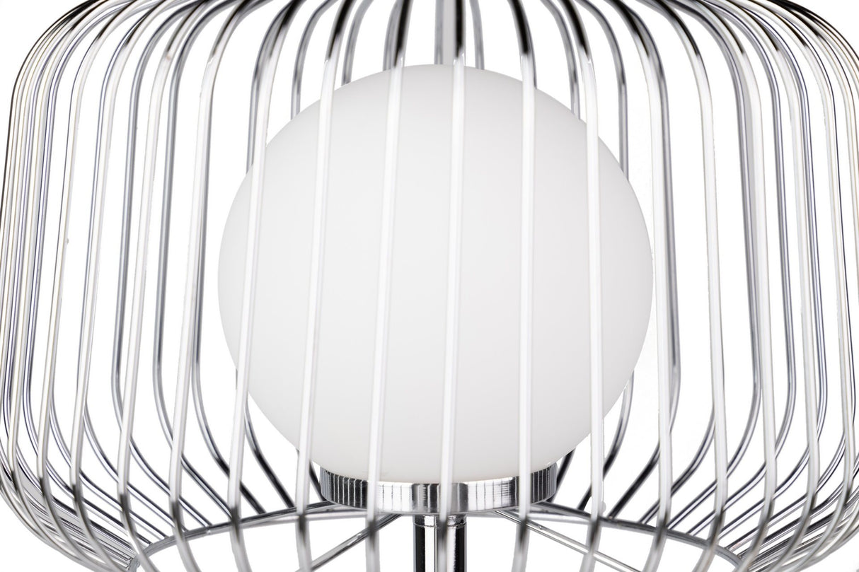 Lâmpada de mesa de metal de prata branca 32x32x52cm