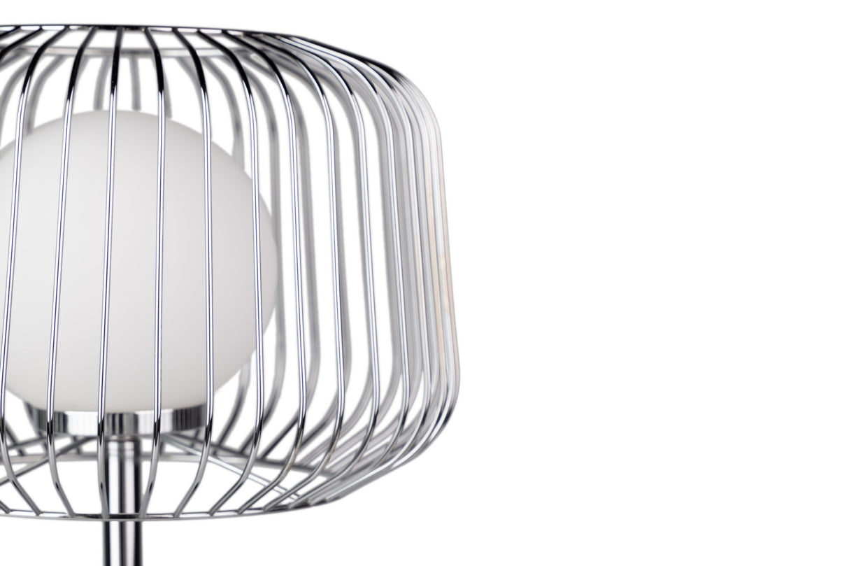 Lâmpada de mesa de metal de prata branca 32x32x52cm