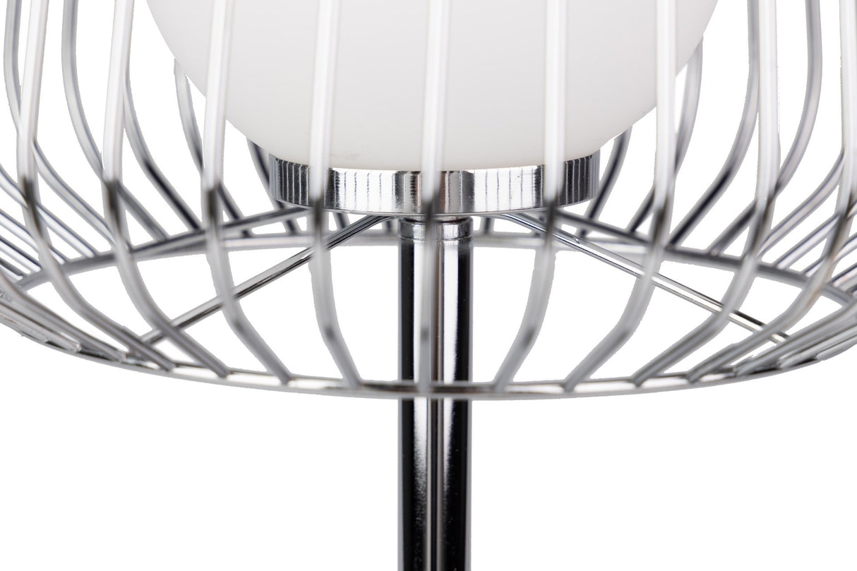 Lâmpada de mesa de metal de prata branca 32x32x52cm