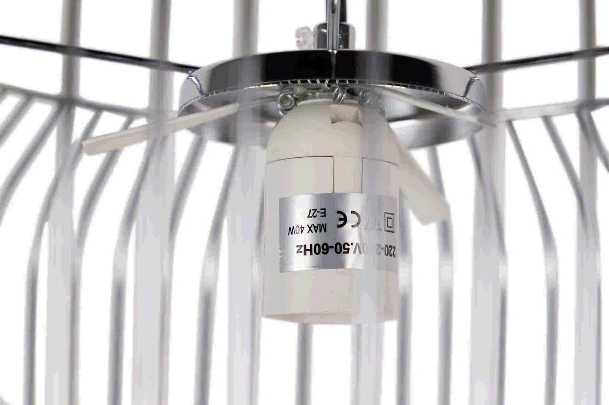 Lâmpada de telhado de metal de prata branco 38x38x23 cm