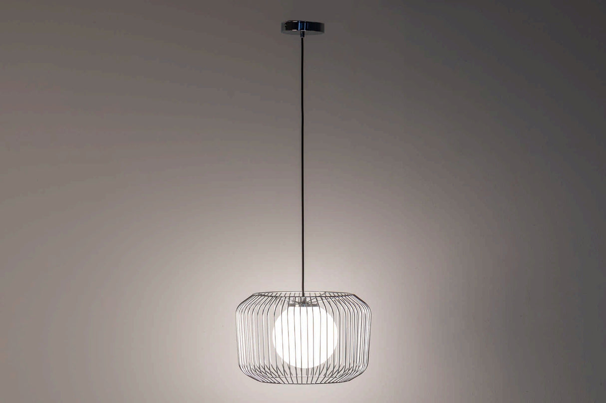 Lâmpada de telhado de metal de prata branco 38x38x23 cm