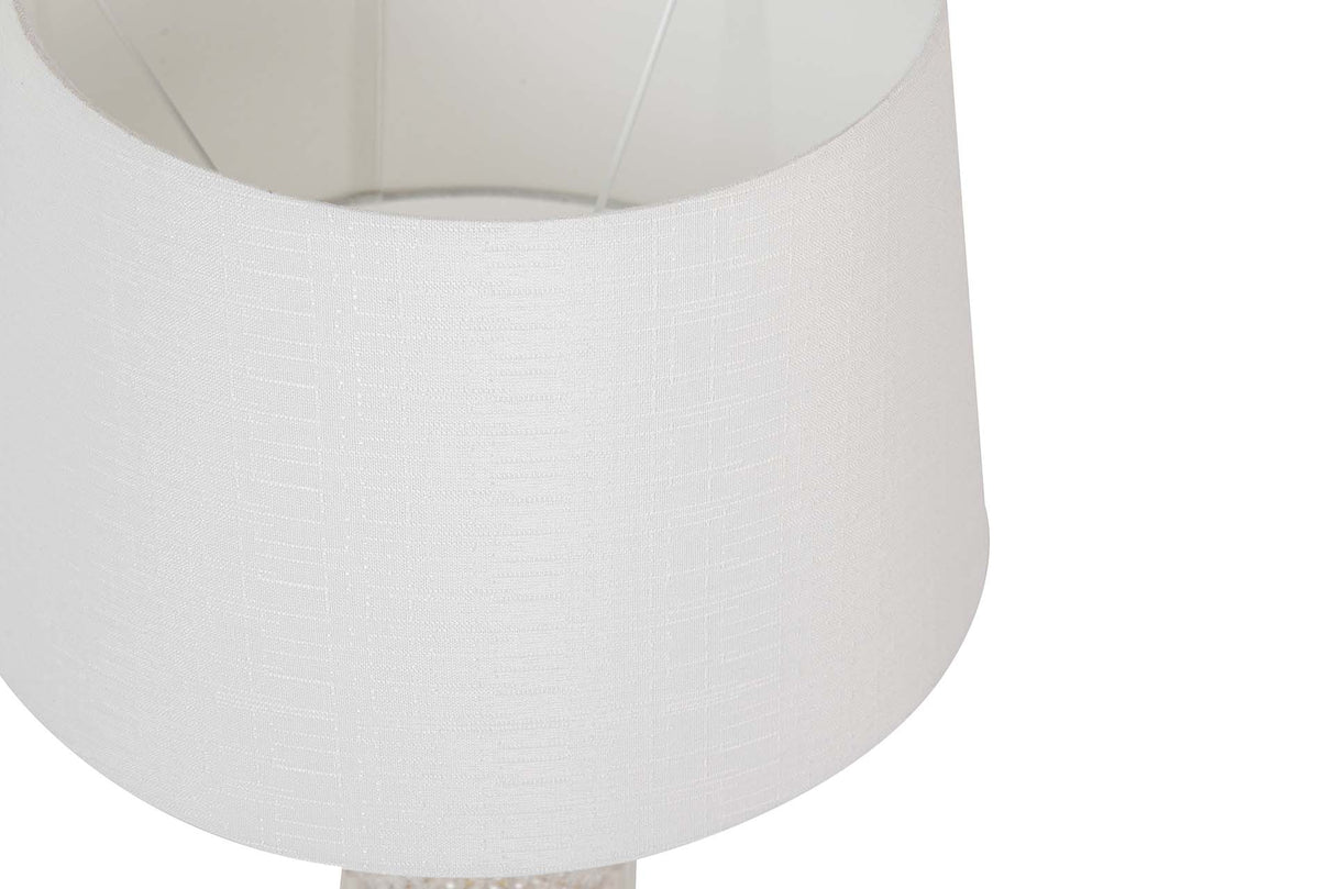 LAMPARA SOBREMESA METAL CRISTAL 38x38x62 CM