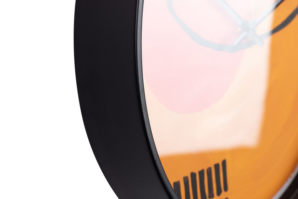 Relógio de parede de metal preto 40x4,5x40 cm