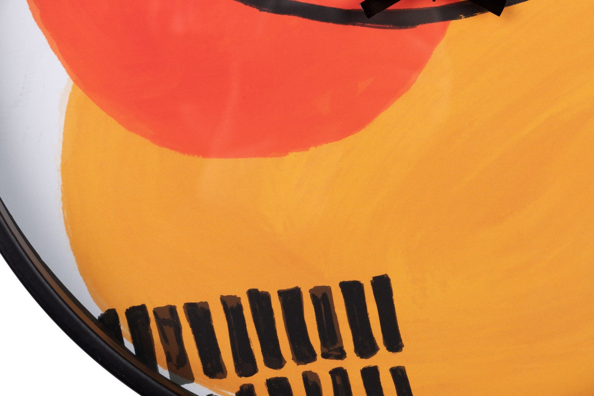 Relógio de parede de metal preto 40x4,5x40 cm