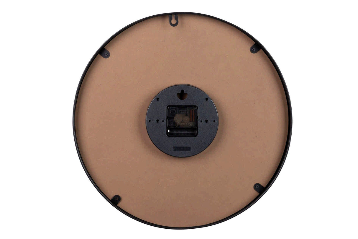 Relógio de parede de metal preto 40x4,5x40 cm