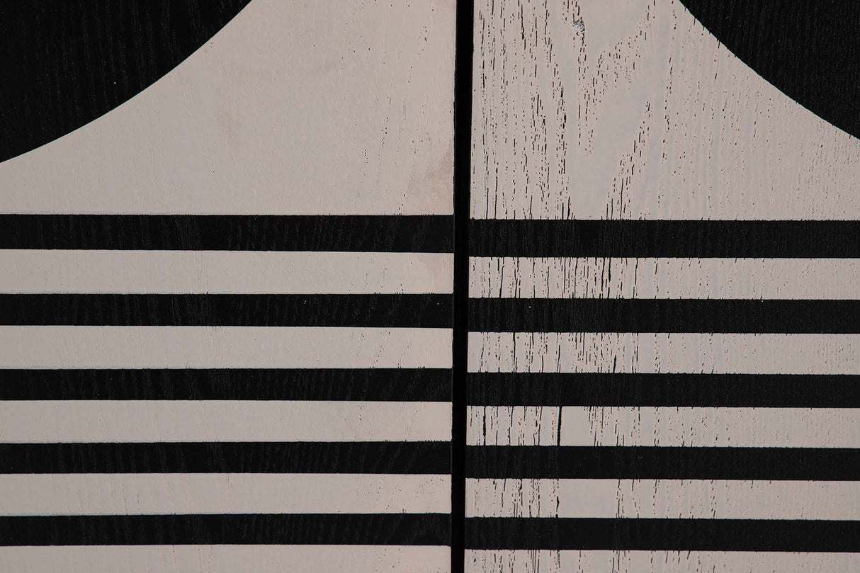 MDF Metal Black blanc 160x40x80 cm