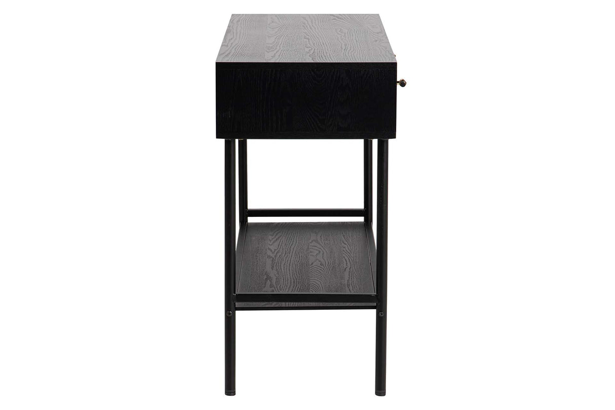 MDF Metal Black Black 100x40x77 cm