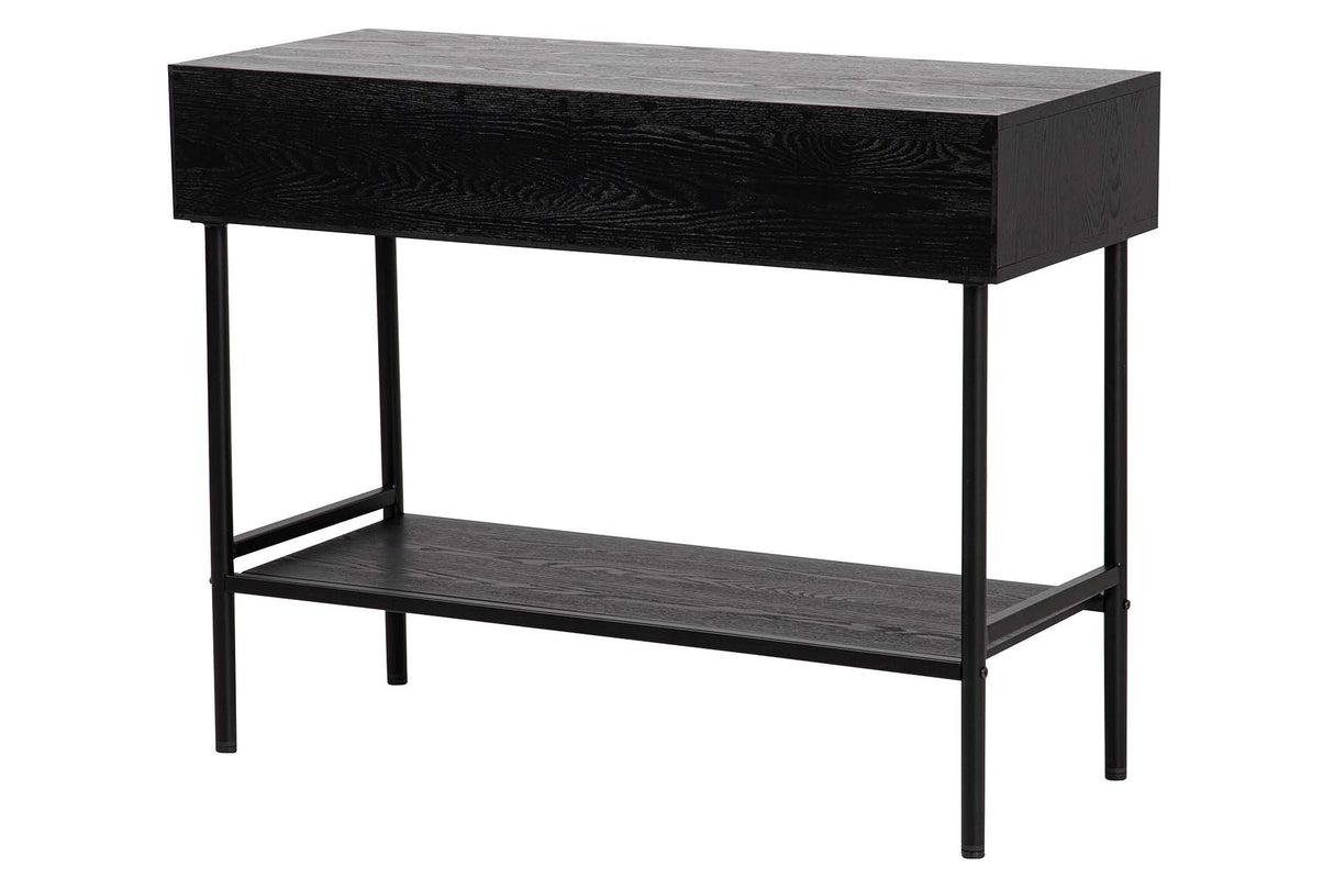 MDF Metal Black Black 100x40x77 cm