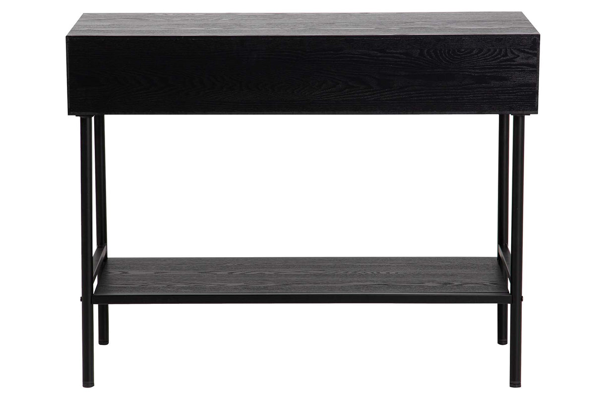 MDF Metal Black Black 100x40x77 cm
