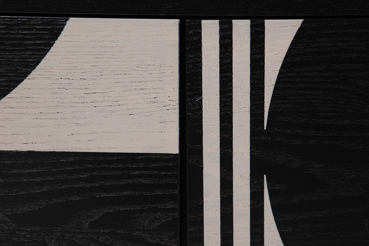 Tableau du centre noir MDF 110x56x45 cm