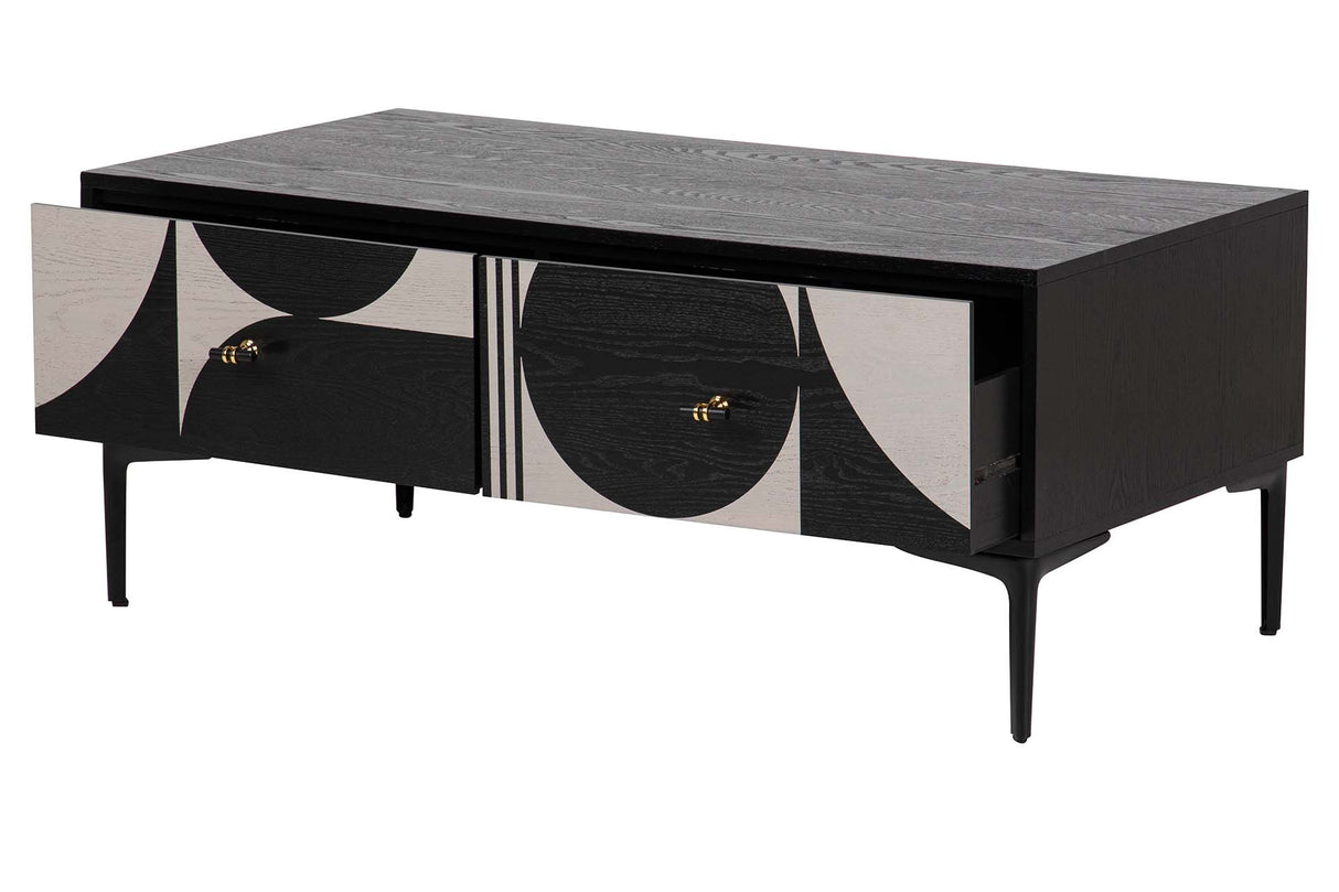 Tableau du centre noir MDF 110x56x45 cm