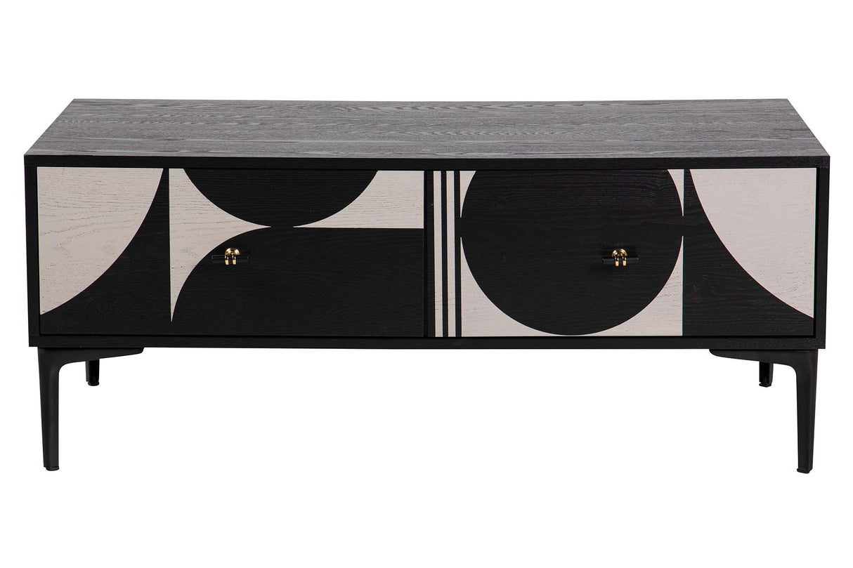Tableau du centre noir MDF 110x56x45 cm