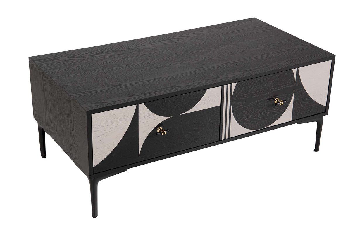 Tableau du centre noir MDF 110x56x45 cm