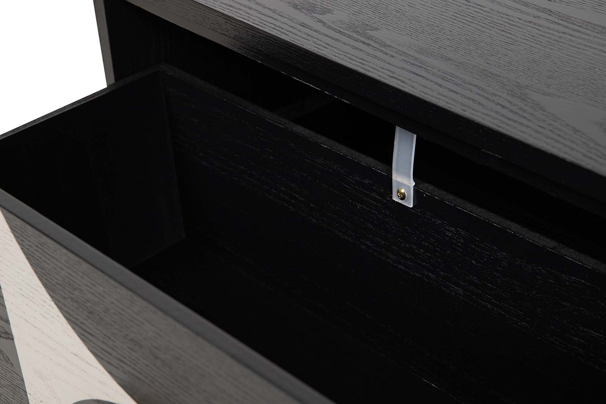 Tableau du centre noir MDF 110x56x45 cm