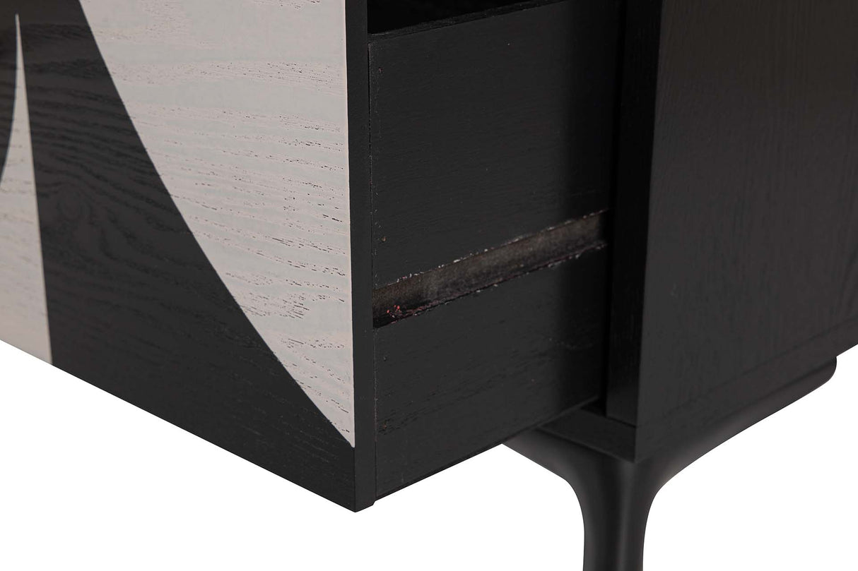 Tableau du centre noir MDF 110x56x45 cm