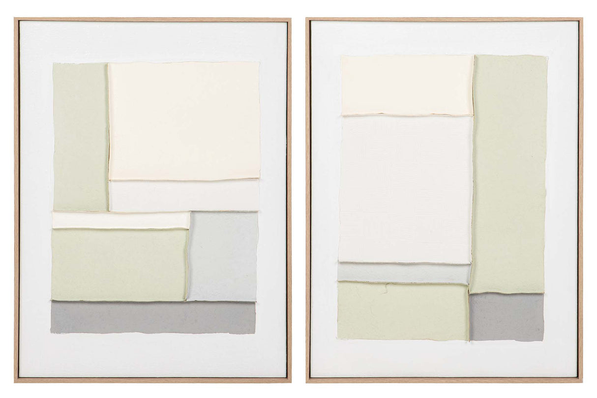 SET 2 CUADROS 50% PINTADO A MANO 60x3x80 CM