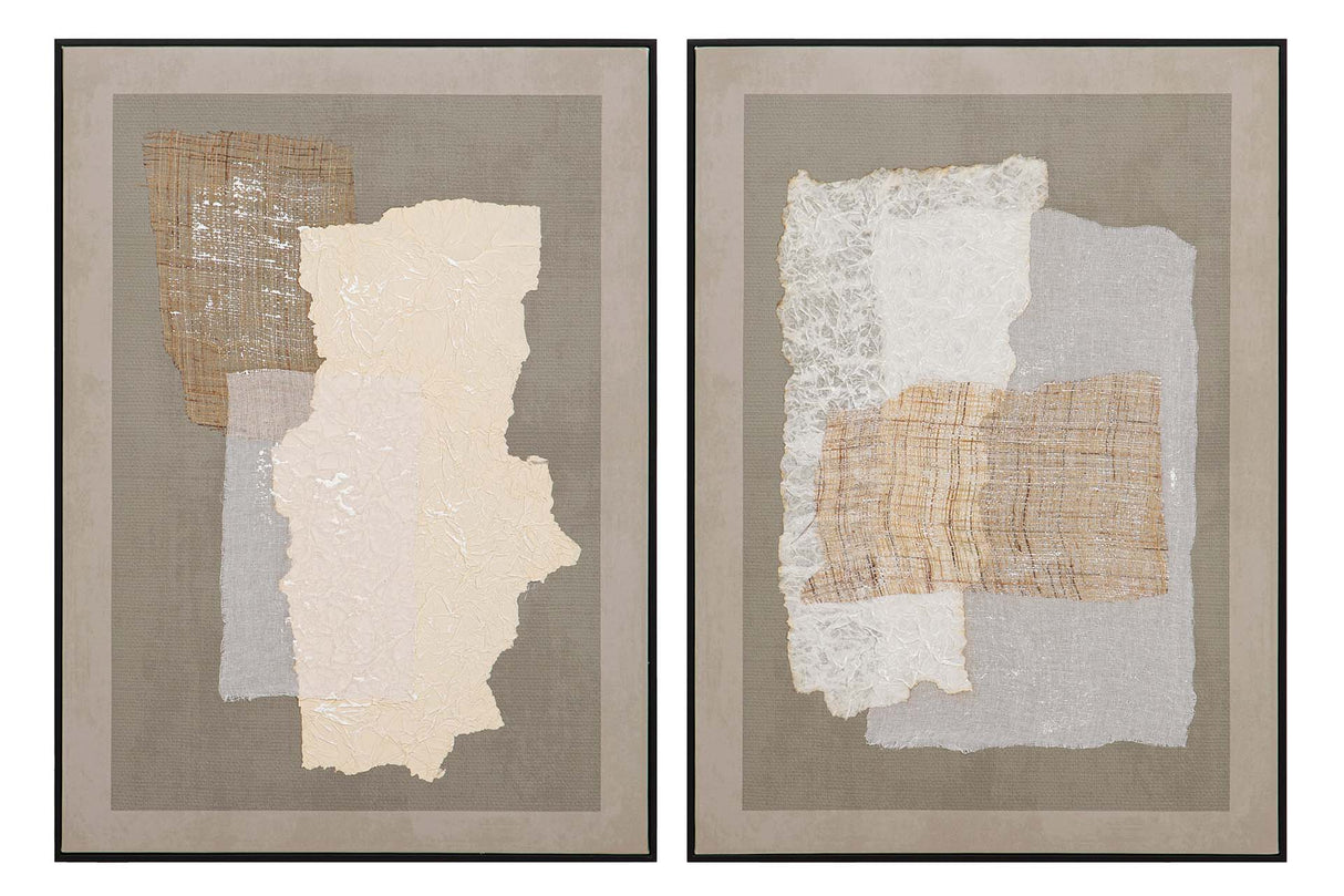 SET 2 CUADROS 50% PINTADO A MANO 50x3x70 CM