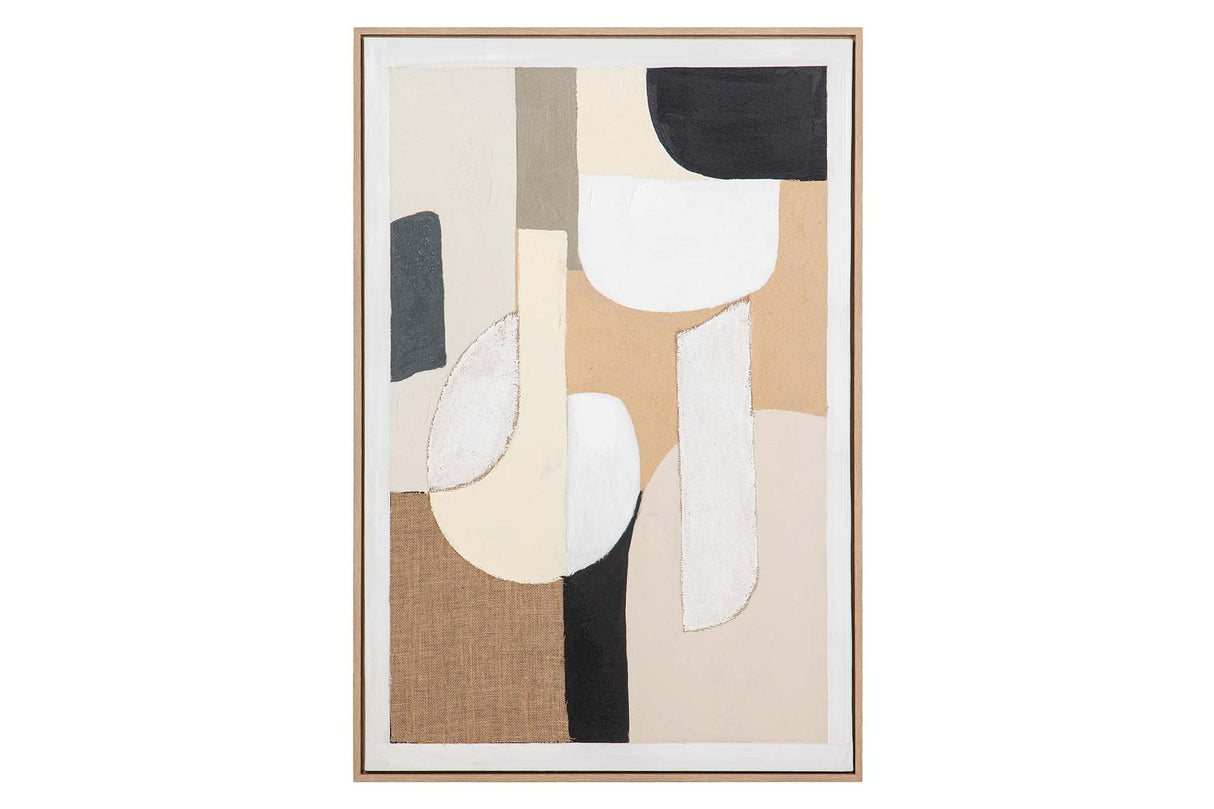 CUADRO ABSTRACTO 50% PINTADO A MANO 80x4x120 CM