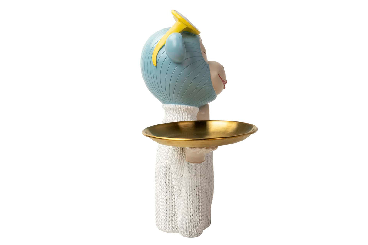 Büsten -Affenharz Tablett 23x11x28 cm