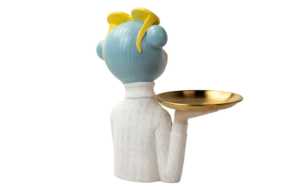 Büsten -Affenharz Tablett 23x11x28 cm