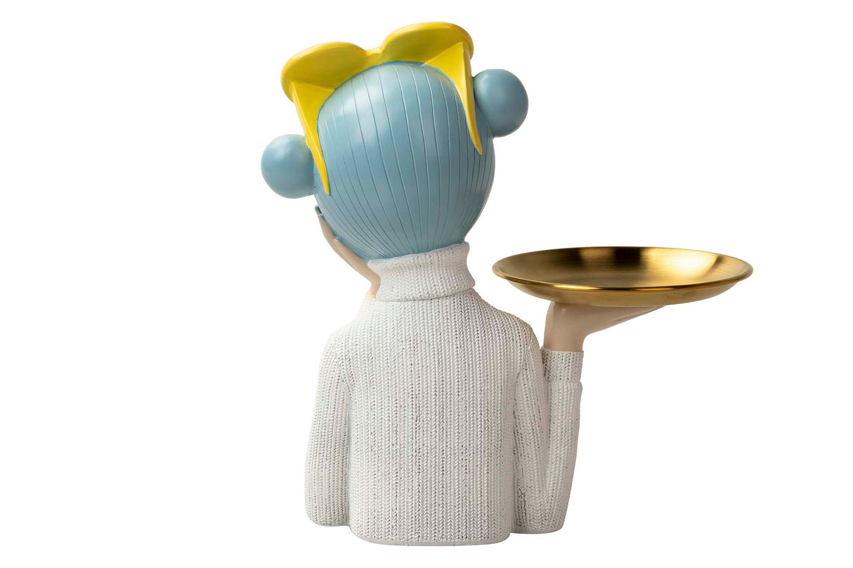 Büsten -Affenharz Tablett 23x11x28 cm