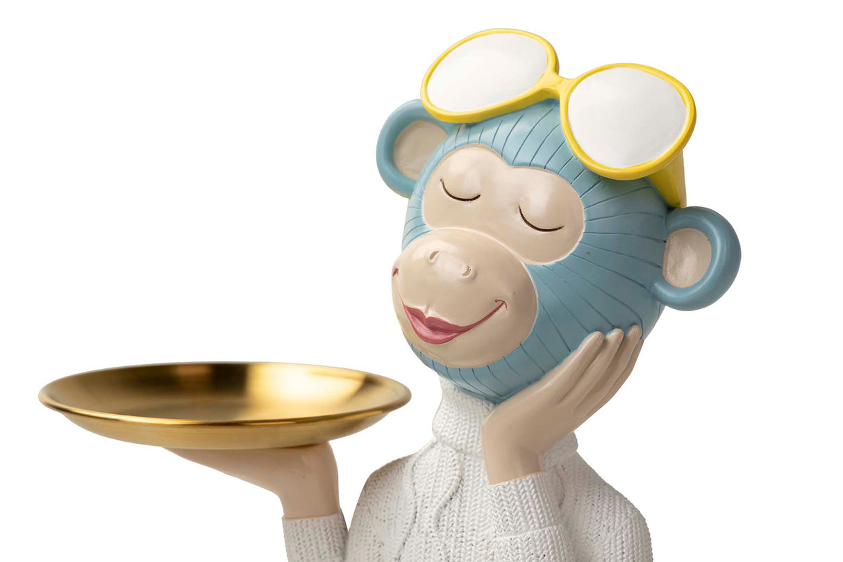 Büsten -Affenharz Tablett 23x11x28 cm