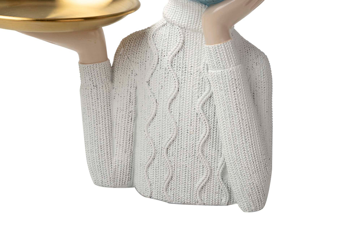 Büsten -Affenharz Tablett 23x11x28 cm