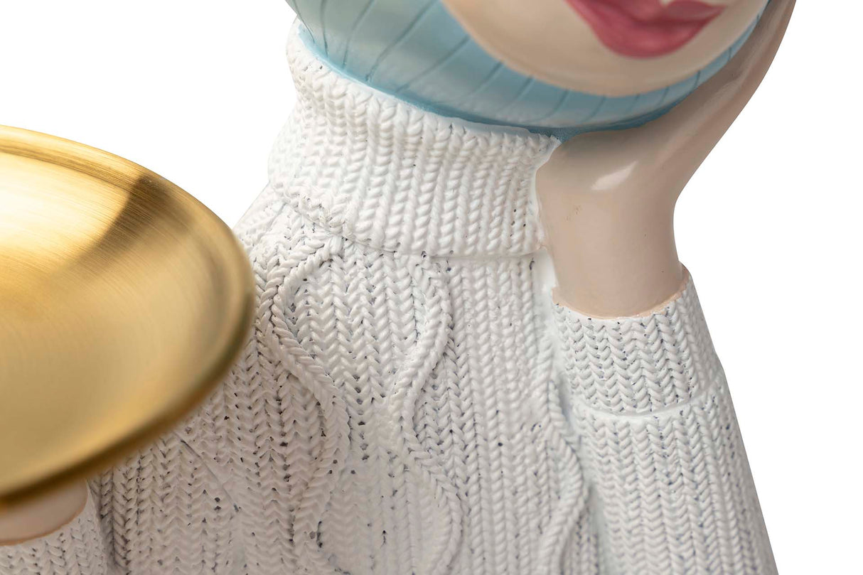 Büsten -Affenharz Tablett 23x11x28 cm